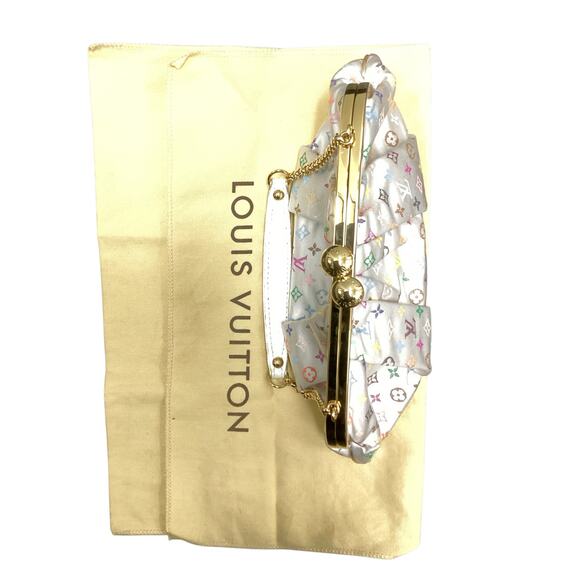 Louis Vuitton Purse Women’s 1Size Silk Multicolor Limited Edition Monogram White
